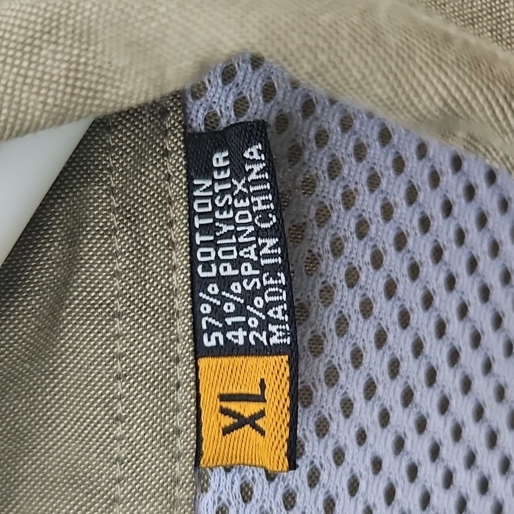 Howler Bros. Gaucho vented quick dry Khaki pearl snapshirt Embroidered Eagles XL - Picture 5 of 11